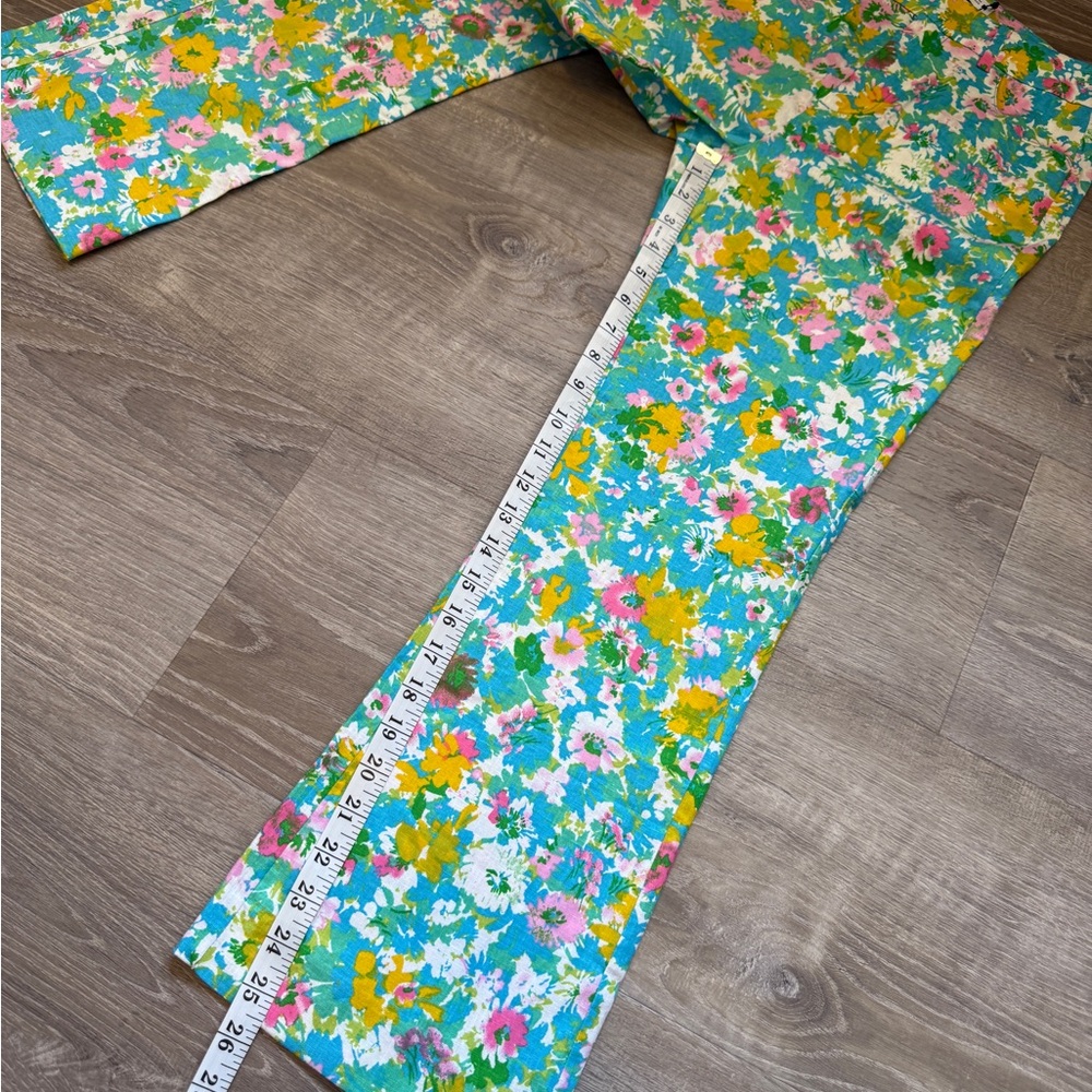 Zara Multicolor Floral Cropped Pants-Size 2-NWT - Picture 12 of 15